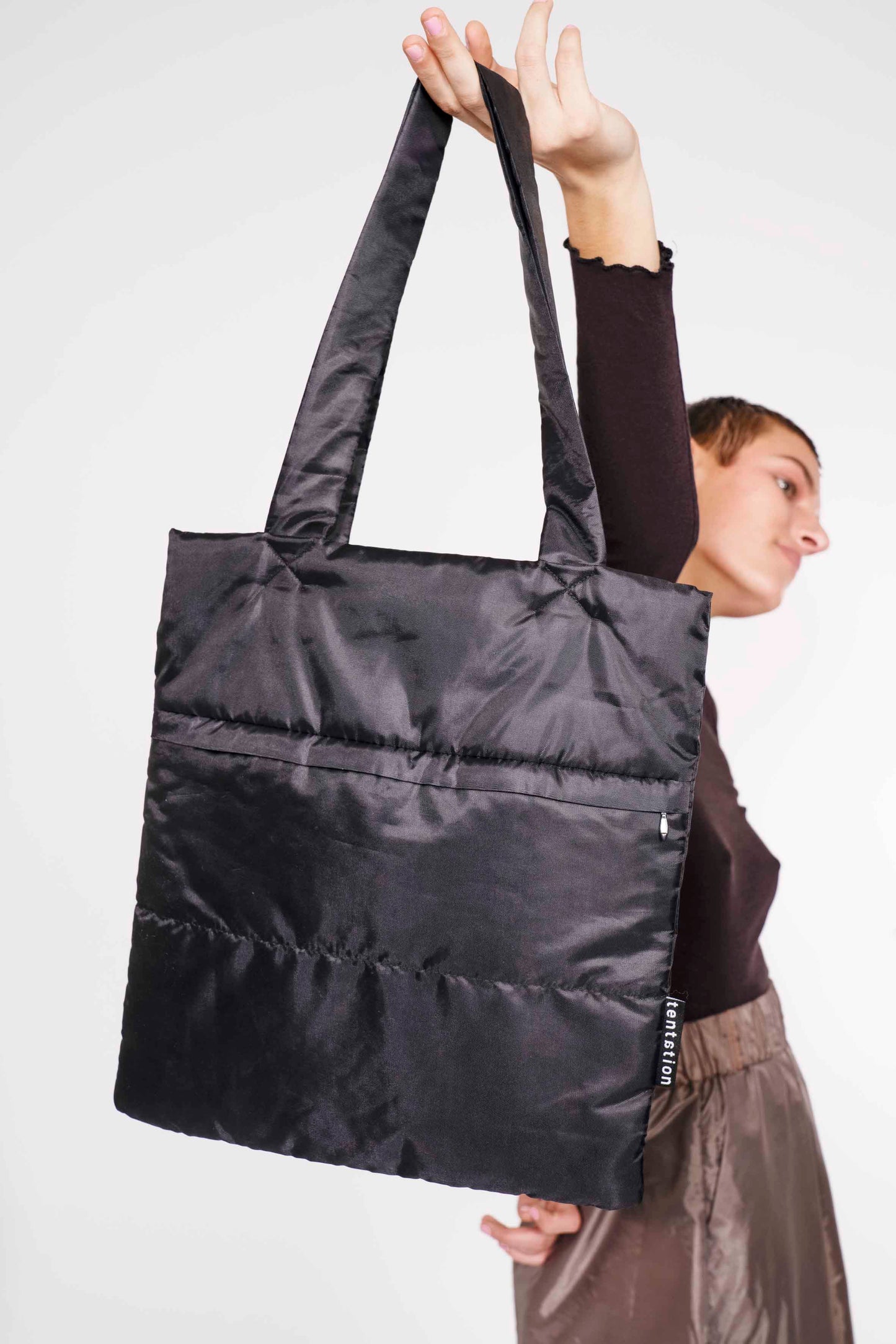fluffy puffy tote bag